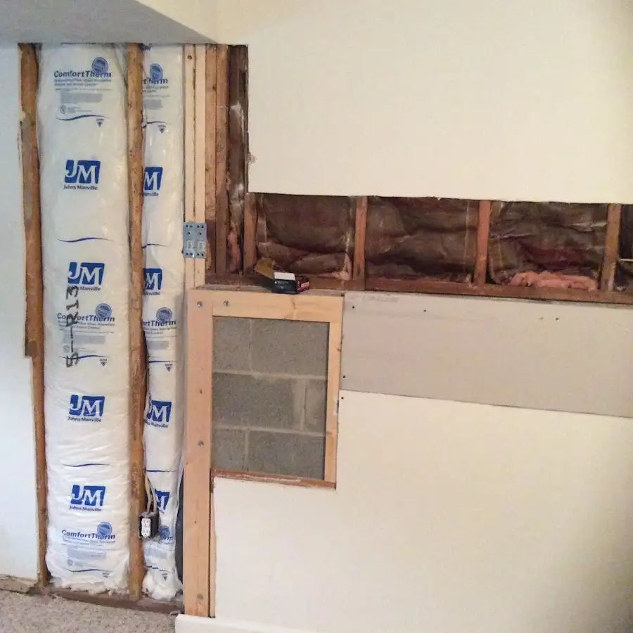 Wall insulation replacement during Contents Cleaning & Restoration in Mount Pleasant